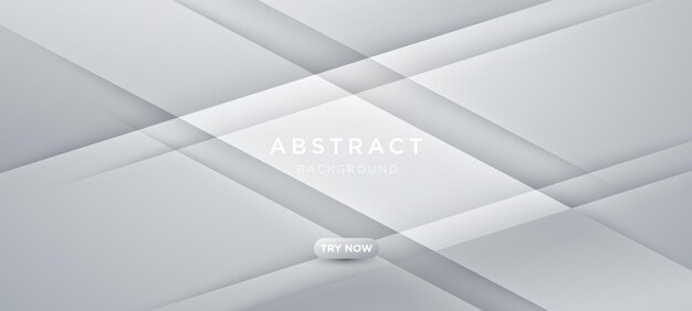 Grey white backdrop abstract papercut stripes background geometry shine and layer element vector