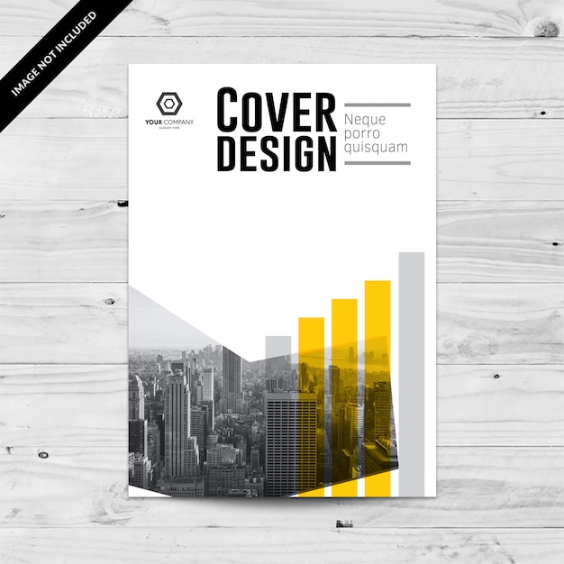 Grey yellow cityline cover design template