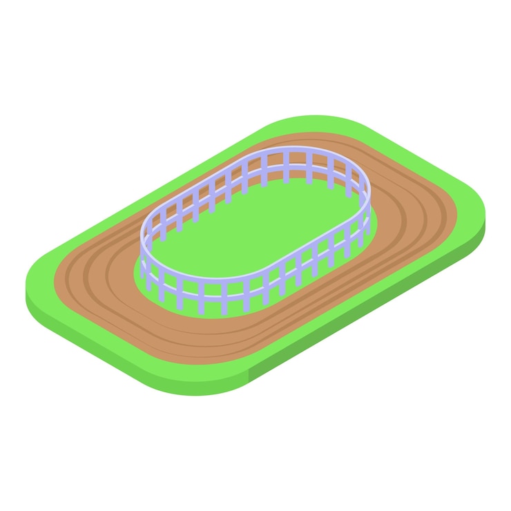 Vector greyhound racetrack icon isometric vector dog animal pet mammal