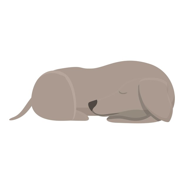 Vector greyhound sleep icon cartoon vector animal dog canine sprint