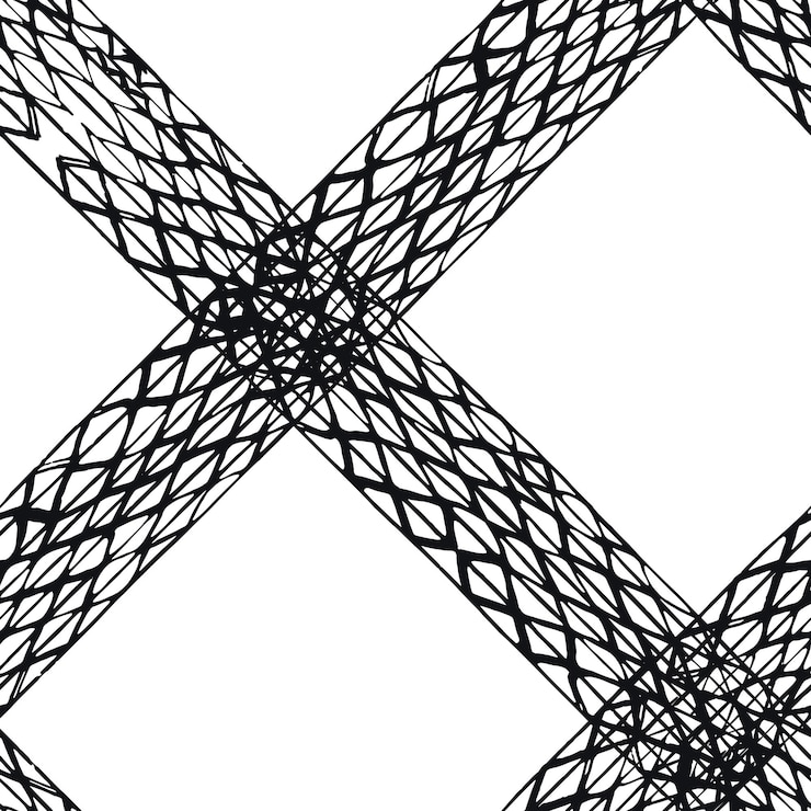 Vector greyscale vector seamless check pattern. allover pattern. ink grunge grid. hand drawn seamless check pattern. graphic background with ethnic tartan. seamless check pattern background.