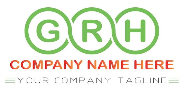 Vector grh letter logo design