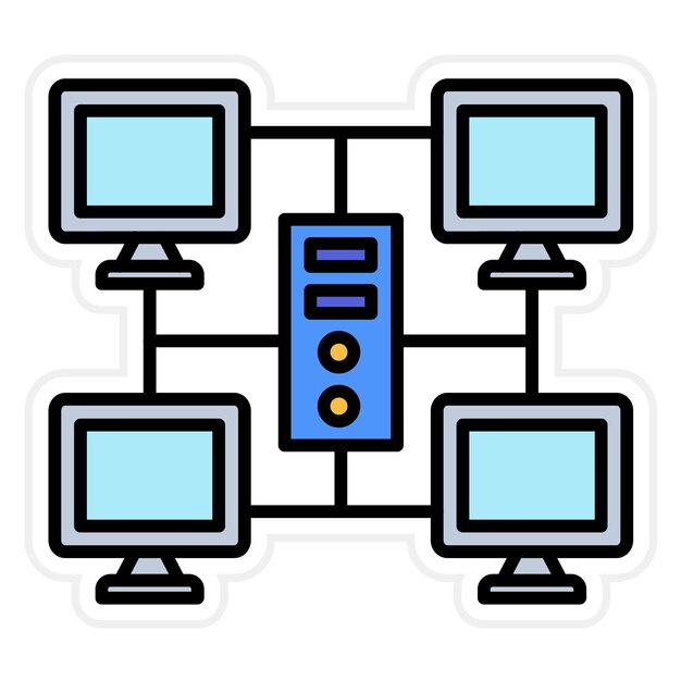 Vector grid computing icon vector image can be used for big data