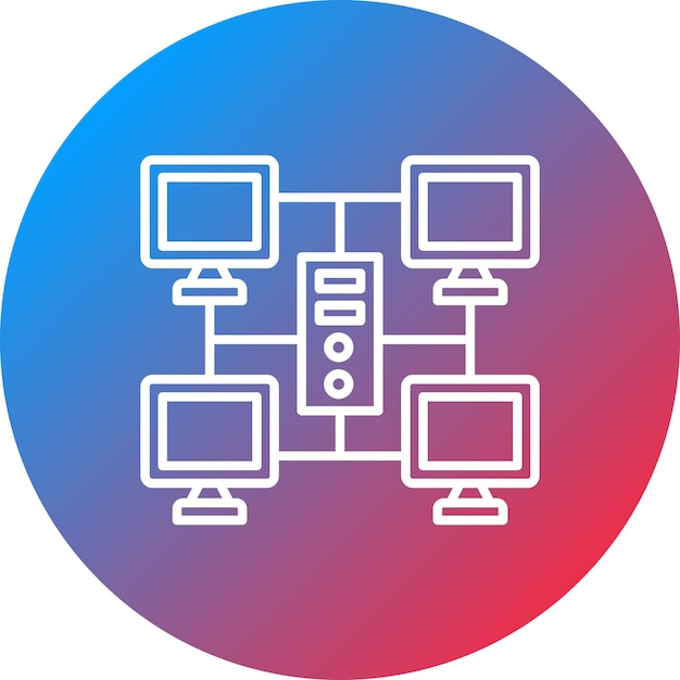 Grid Computing icoon vector afbeelding Kan worden gebruikt voor Big Data