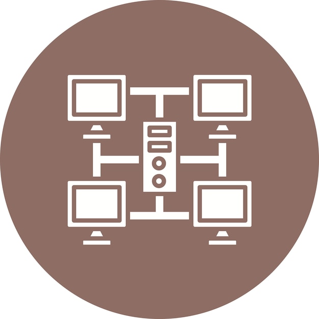 Grid Computing icoon vector afbeelding Kan worden gebruikt voor Big Data