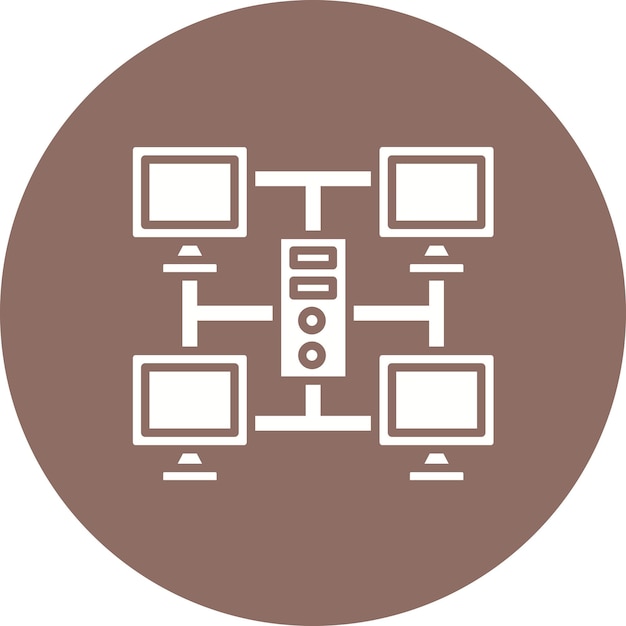 Grid Computing icoon vector afbeelding Kan worden gebruikt voor Big Data