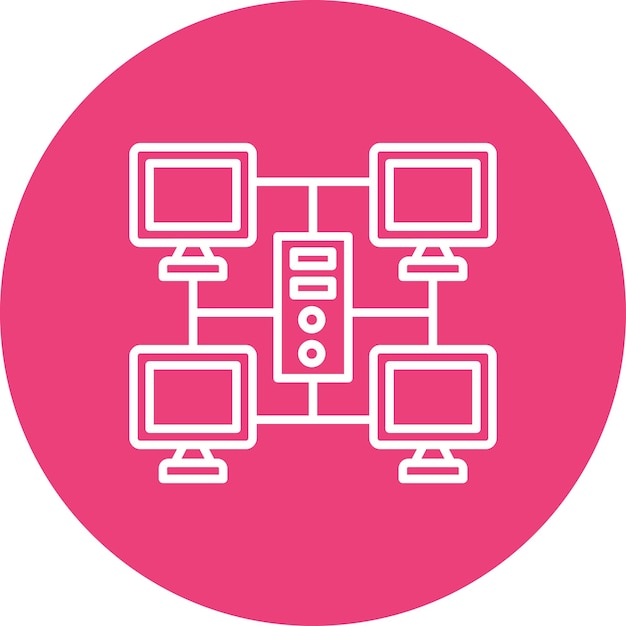 Grid Computing icoon vector afbeelding Kan worden gebruikt voor Big Data