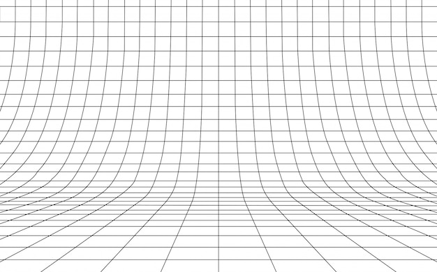 グリッドは、図の視点で空の背景を湾曲しました。