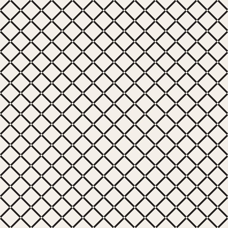 Vector grid geometric seamless pattern vector monochrome background