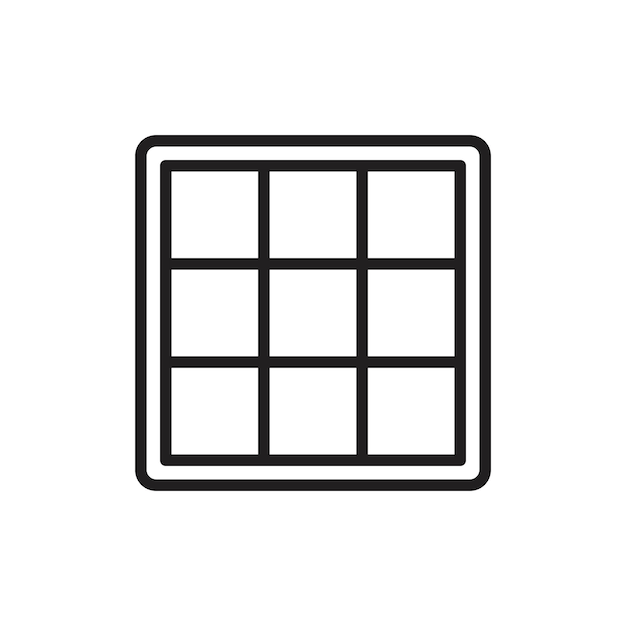 Grid icon Simple thin outline