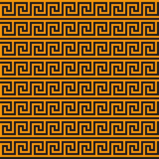 Grieks sleutel naadloos patroon. Geometrische meander. Abstracte vector vintage achtergrond