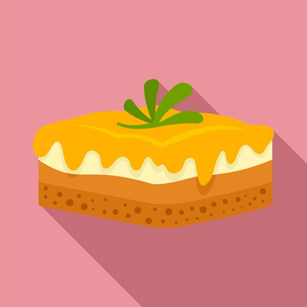 Griekse cheesecake pictogram vlakke afbeelding van griekse cheesecake vector pictogram voor webdesign