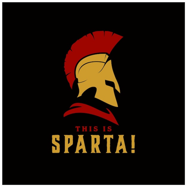 Griekse sparta spartaanse romeinse helm armor mask warrior knight logo ontwerp inspiratie