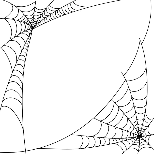 Griezelige vector spinneweb frame hoek om een Halloween sfeer te creëren