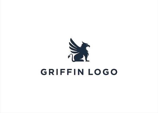 Vector griffin logo design vector illustration