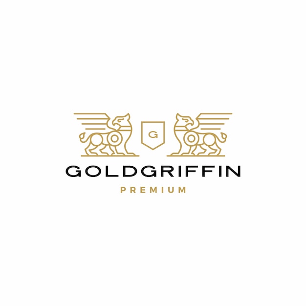 Griffin wapenschild logo vector