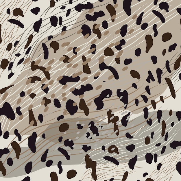 Grijs abstract patroon met hyenabont. Hand tekenen van dierlijke textuur. Lijn abstracte achtergrond.