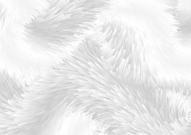 Grijs en wit abstract pluizig bont vectorontwerp als achtergrond