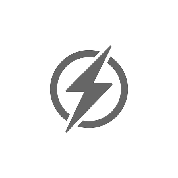 grijs Power Icon geïsoleerd op witte achtergrond