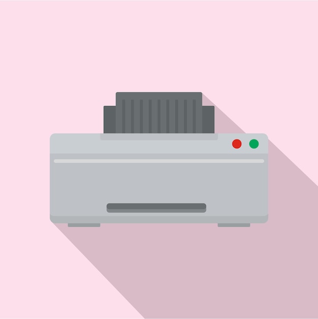 Grijs printerpictogram Vlakke afbeelding van grijs printer vectorpictogram voor webdesign