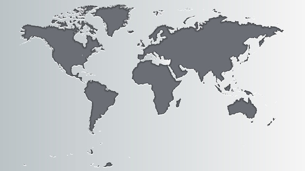 Grijs wereldkaart