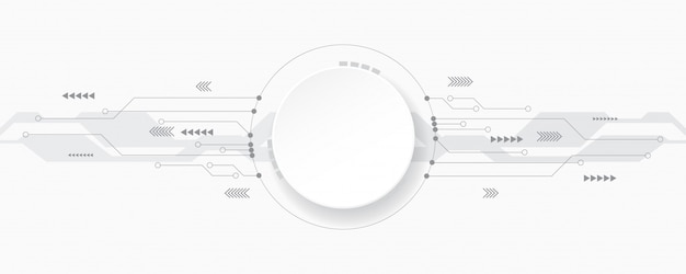 Grijs wit abstracte technische achtergrond, Hi-tech digitale verbinding, communicatie, geavanceerd technisch concept, wetenschap, technische achtergrond