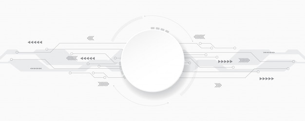 Grijs wit abstracte technische achtergrond, hi-tech digitale verbinding, communicatie, geavanceerd technisch concept, wetenschap, technische achtergrond