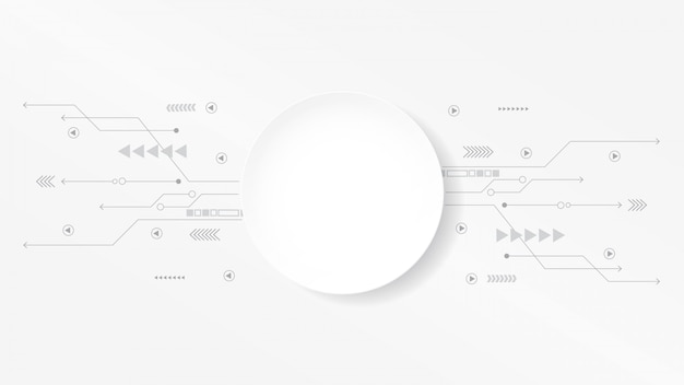 Grijs wit abstracte technische achtergrond, Hi-tech digitale verbinding, communicatie, geavanceerd technisch concept, wetenschap, technische achtergrond