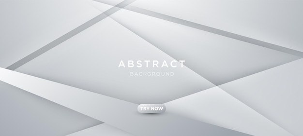 Grijs witte achtergrond abstracte papercut strepen achtergrond geometrie glans en laag element vector