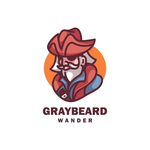 Vector grijsbeard-logo