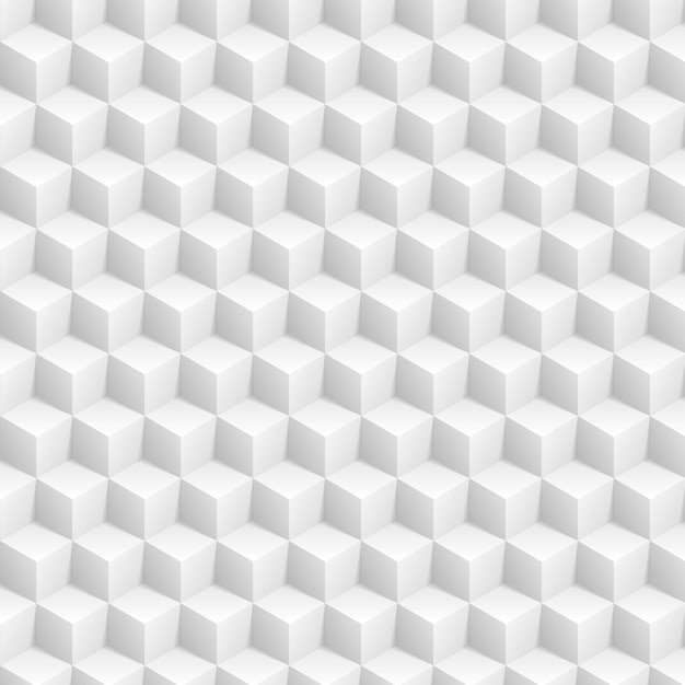 Grijze abstracte 3D-kubussen patroon