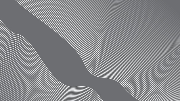 Grijze abstracte achtergrond met een gebogen lijn als achtergrond of presentatie