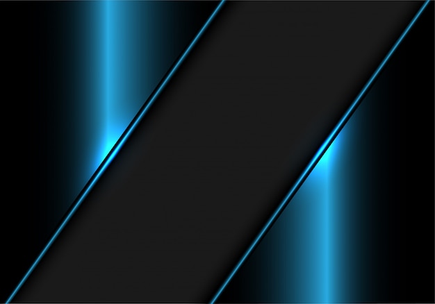 Vector grijze banner op blauwe metaal moderne luxeachtergrond.