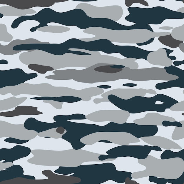 Grijze camouflage naadloze patroon achtergrond grijze kleur bos textuur Abstarct herhaal camouflage