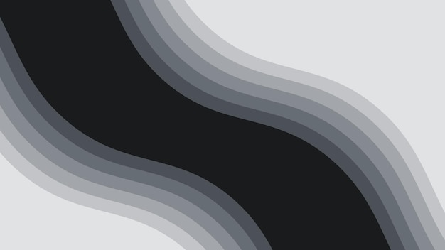 Grijze golfpapier gesneden abstracte achtergrond vector afbeelding