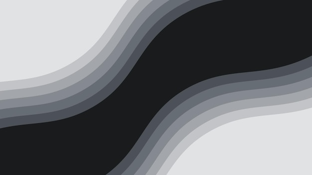 Grijze golfpapier gesneden abstracte achtergrond vector afbeelding