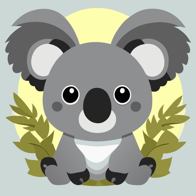 Vector grijze koala vector illustratie