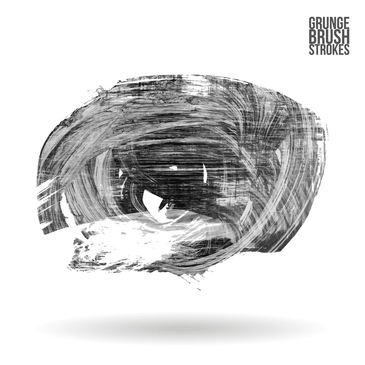 Vector grijze penseelstreek en textuur. grunge vector abstracte hand - geschilderd element.