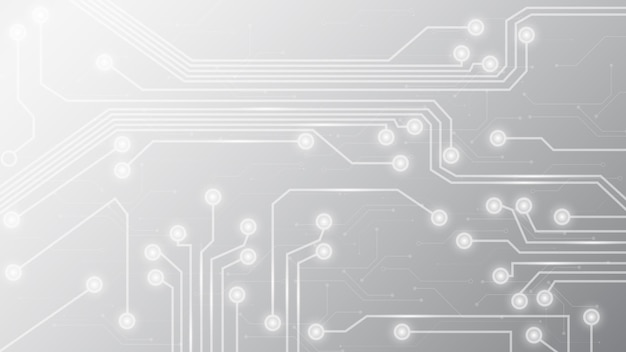 Grijze witte abstracte technische achtergrond, Hi-tech digitale verbinding, high-tech concept