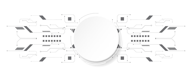 Grijze witte abstracte technische achtergrond Hi-tech digitale verbinding maken met geavanceerde technologie