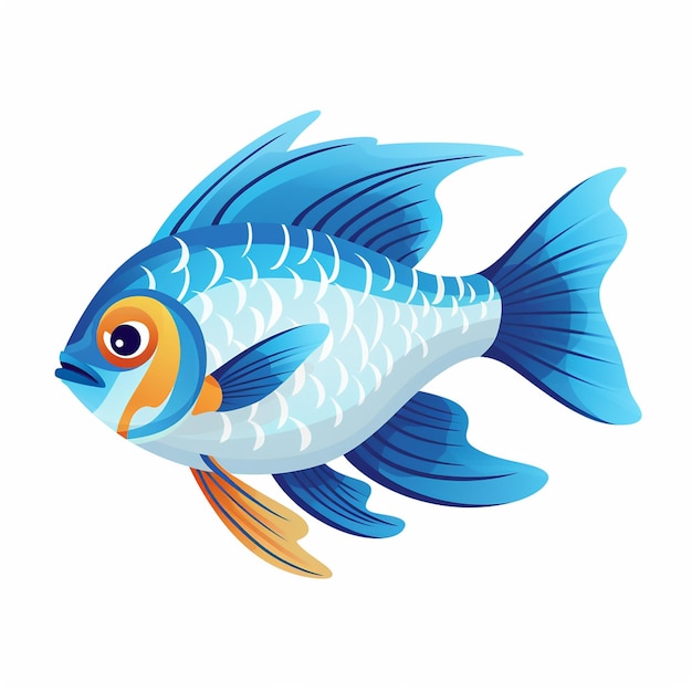 Vector grill angelfish colors trout fish clip art yellow cichlid fish glofish colors