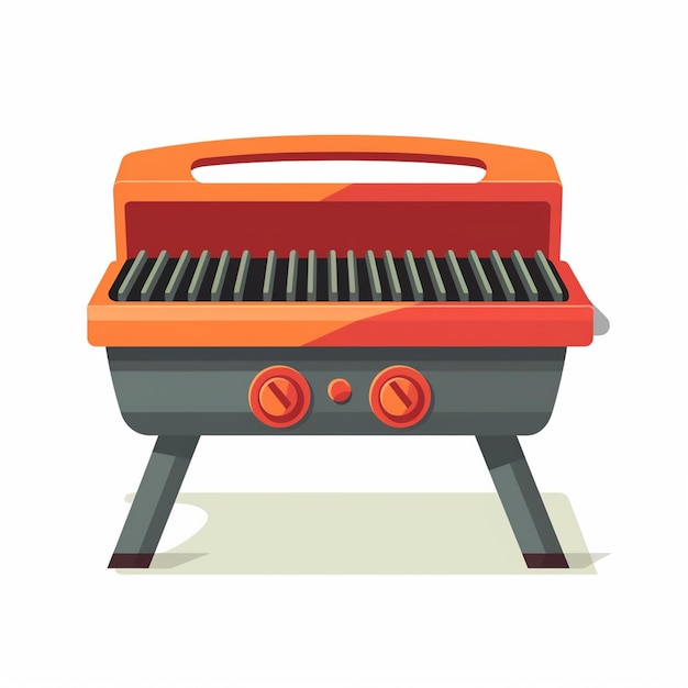 Vector grill barbecue bbq party vector meat food cooking sausage fire design steak cook picnic