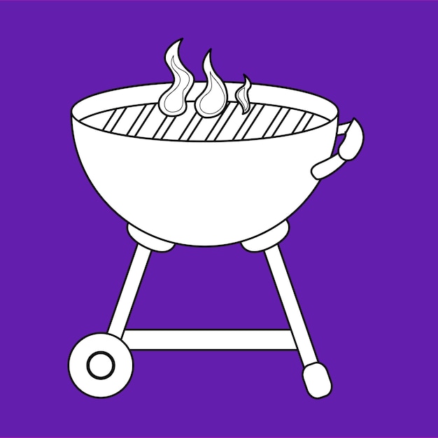 Grill barbecue digitale stempel voor decoratief plakboek of kaarten