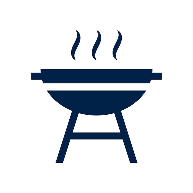 Grill BBQ vector icon BBQ cooking barbeque symbol illustration