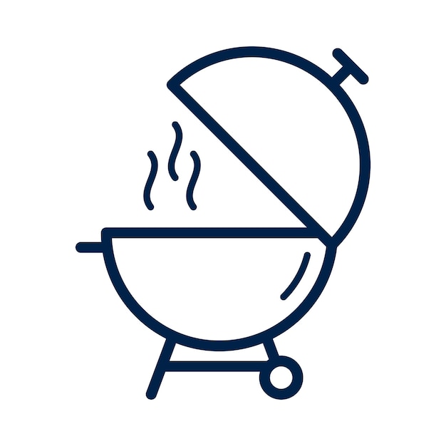 Grill BBQ vector icoon BBQ koken barbecue symbool illustratie