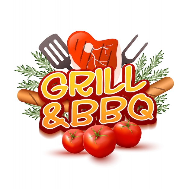 Vector grill en bbq-logo