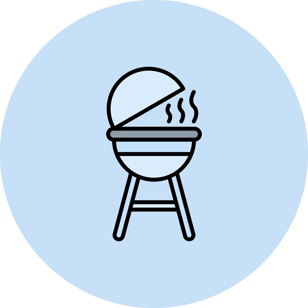 Grill Flat Illustration