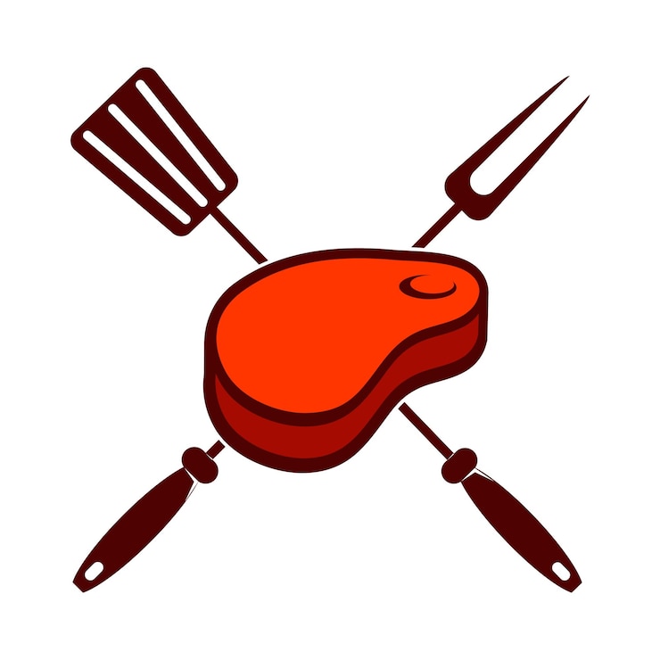 Vector grill labels bbq and grill icons design elements for logo label emblem sign restaurant