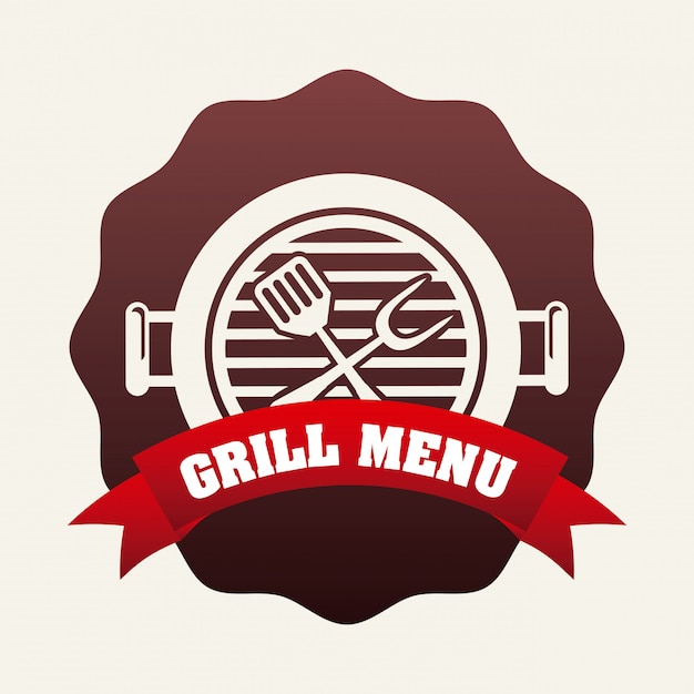 Vector grill menu