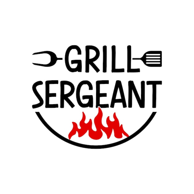 Дизайн логотипа барбекю сержанта гриля